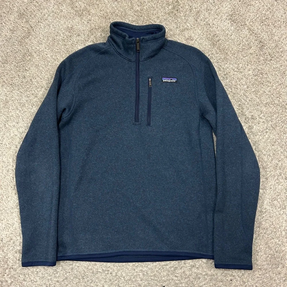 Patagonia Better Sweater 1/4 Zip Pullover Small Blue Fleece 25522‎ FA18 Mens